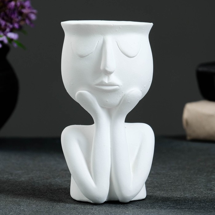 Подсвечник  Подсвечник "Винтаж" белый 14,7см