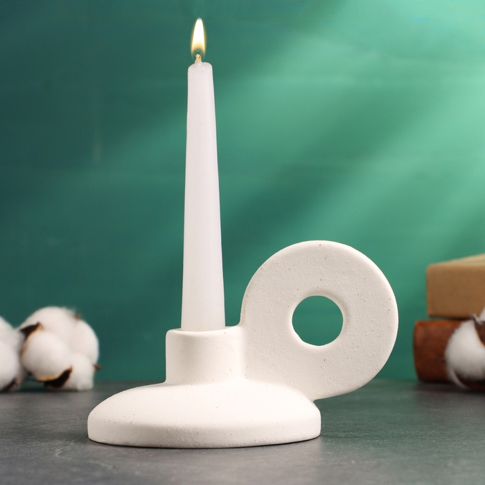 Подсвечник Подсвечник "Лео" белый песок, 8х13х10см