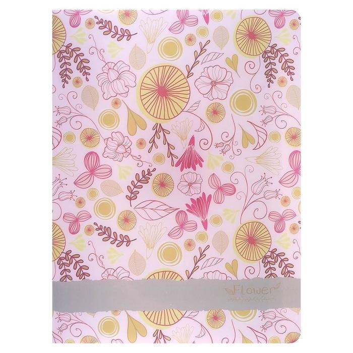 Папка с 30 вкладышами Calligrata Папка с 30 вкладышами Calligrata "Цветы" А4, пластик, 400 мкм, МИКС