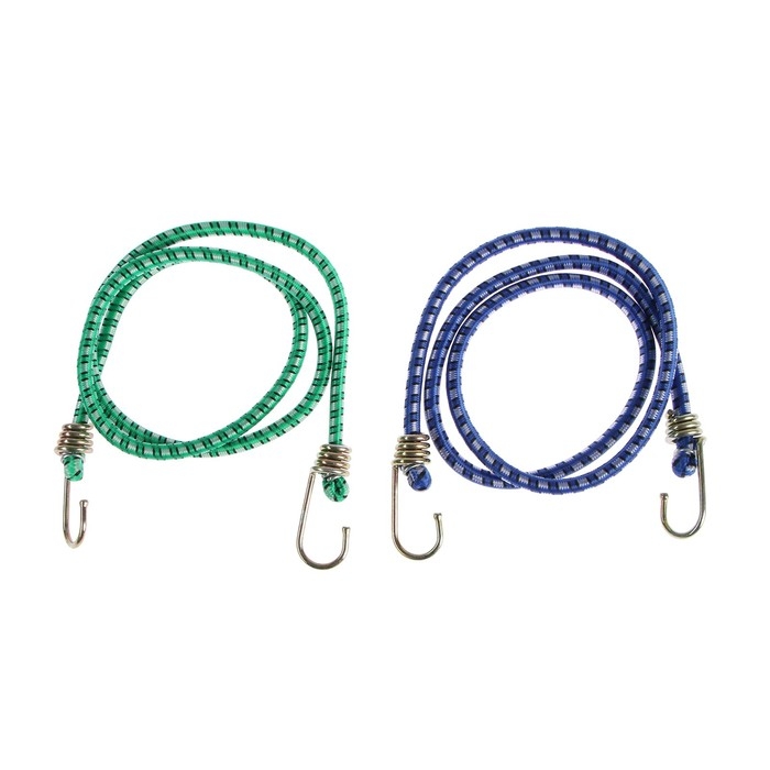 Резинка для крепления багажа Nova Bright, 100 см, металлические крючки, МИКС, набор 2 шт Резинка для крепления багажа Nova Bright, 100 см, металлические крючки, МИКС, набор 2 шт