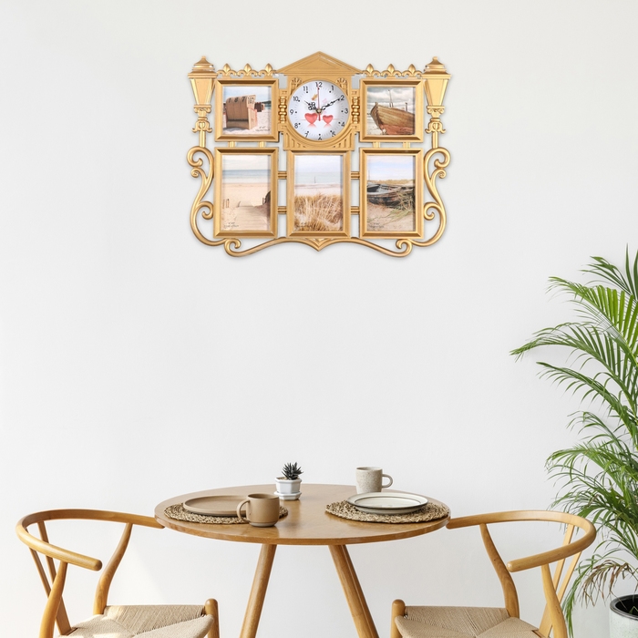 Часы настенные с фоторамками Часы настенные с фоторамками "Семья", 48 х 38 см, циферблат d-12 см