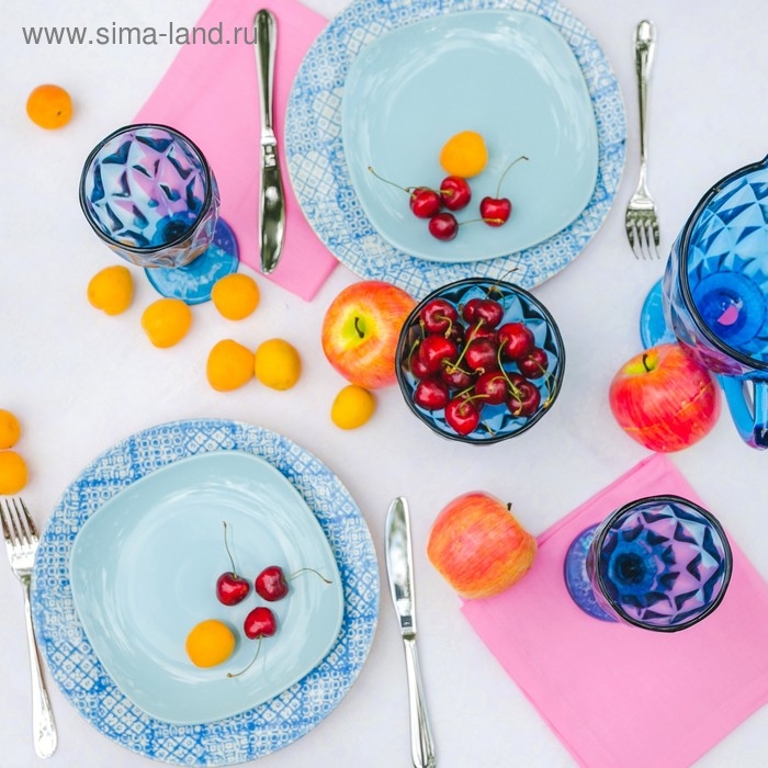 Креманка стеклянная Magistro «Круиз», 350 мл, d=12 см, цвет синий Креманка стеклянная Magistro «Круиз», 350 мл, d=12 см, цвет синий