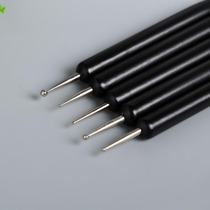 Набор инструментов для придания формы Набор инструментов для придания формы "Матовый чёрный" 5 шт 14,6 см дерево, металл, резина