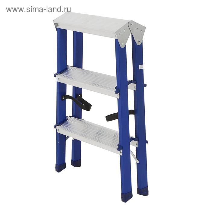 Стремянка ТУНДРА, комбинированная, двухсторонняя, 3 ступени, 650 мм Стремянка ТУНДРА, комбинированная, двухсторонняя, 3 ступени, 650 мм