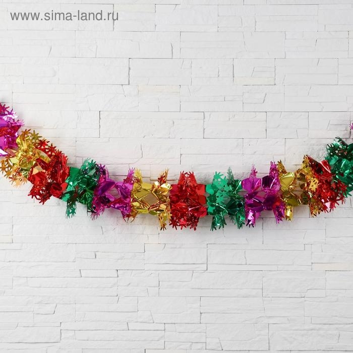 Растяжка  Растяжка "Простые снежинки по кругу" d-24,5 см 220 см