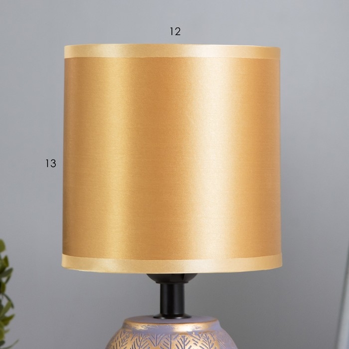 Настольная лампа Настольная лампа "Диана" Е27 40Вт баклажанный-золотой 13х13х27,5 см