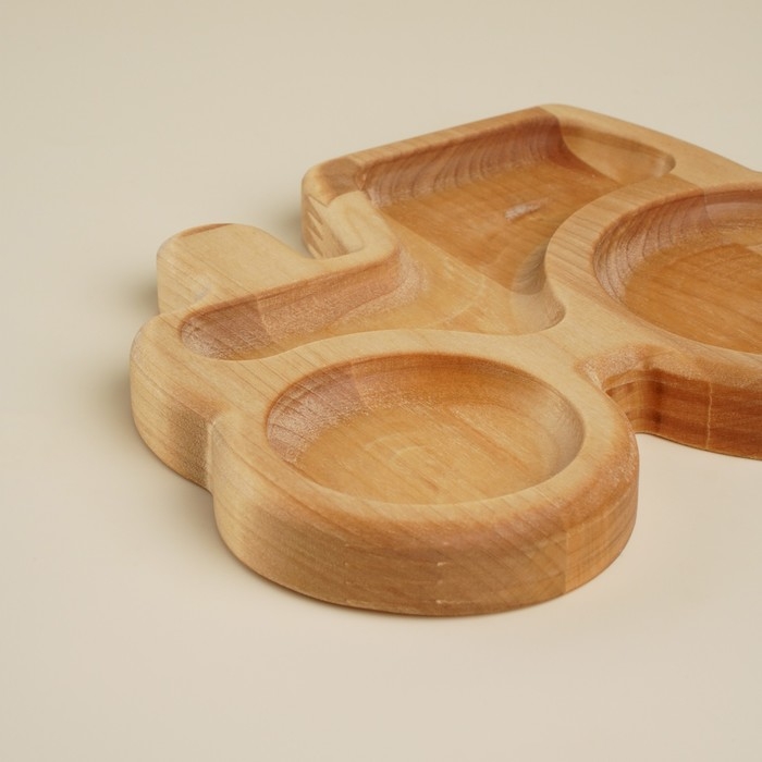 Менажница детская из берёзы Sima-Land Home Autо, 19,5×16×1,8 см