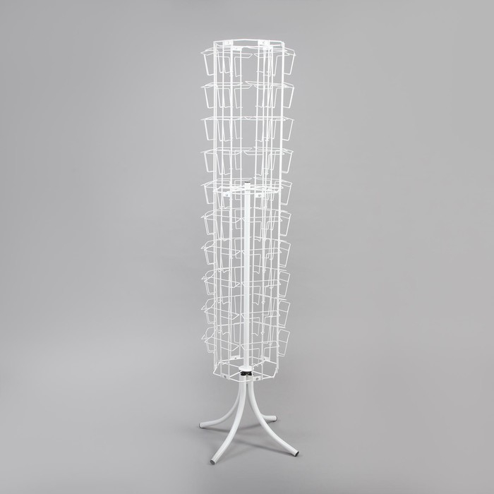 Стойка-вертушка для открыток, напольная, 60 карманов А5, цвет белый Стойка-вертушка для открыток, напольная, 60 карманов А5, цвет белый