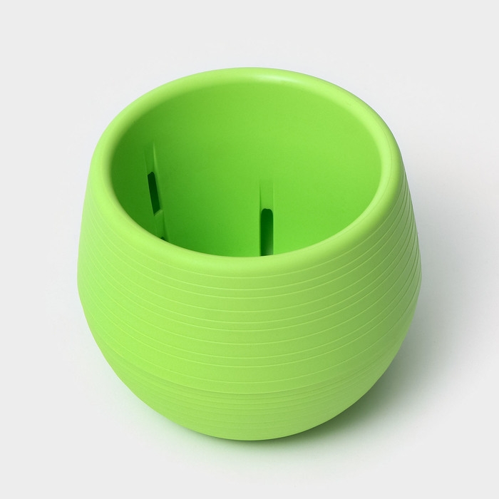 Горшок для цветов с поддоном пластиковый «Япония», 450 мл, d=12см, h=10см, цвет фисташковый Горшок для цветов с поддоном пластиковый «Япония», 450 мл, d=12см, h=10см, цвет фисташковый