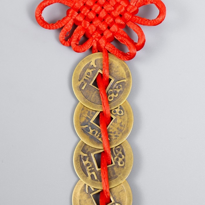 Колокольчик металл  Колокольчик металл "Головы слонов" 5 монет, 1 колокол 14,5х2,5 см