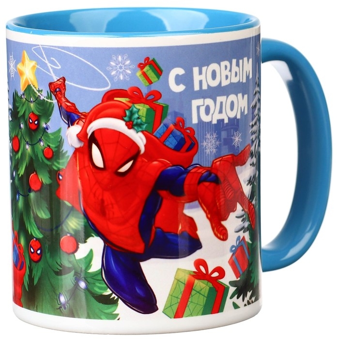 Кружка керамическая  Кружка керамическая "С Новым годом!" 320 мл, Человек паук