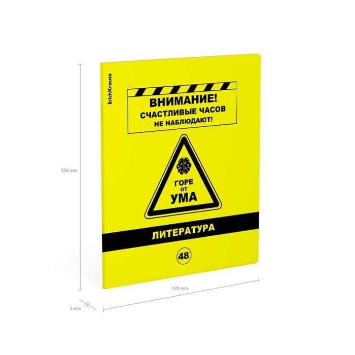 Тетрадь предметная ЛИТЕРАТУРА, 48 листов в линейку, ErichKrause Be Informed, пластиковая обложка, шелкография, блок офсет 100% белизна, инфо-блок Тетрадь предметная ЛИТЕРАТУРА, 48 листов в линейку, ErichKrause Be Informed, пластиковая обложка, шелкография, блок офсет 100% белизна, инфо-блок