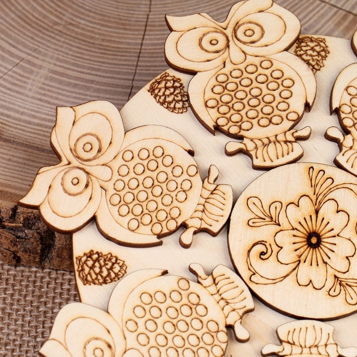 Подставка под горячее «Совы», D=20 см, можжевельник Подставка под горячее «Совы», D=20 см, можжевельник