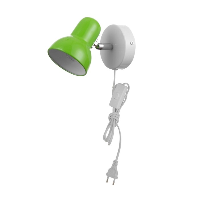 Бра с проводом  Бра с проводом "Севантос" Е27 40Вт зеленый 9х9х14 см