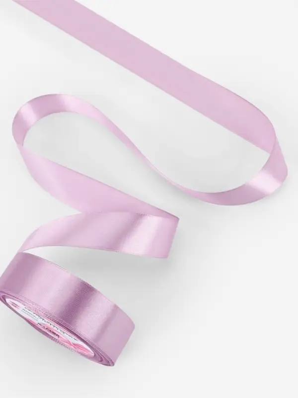 Лента атласная, 25 мм, 23&plusmn;1 м, сиреневая №141