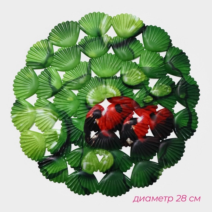 Коврик в раковину Доляна «Божья коровка», 28×28 см Коврик в раковину Доляна «Божья коровка», 28×28 см