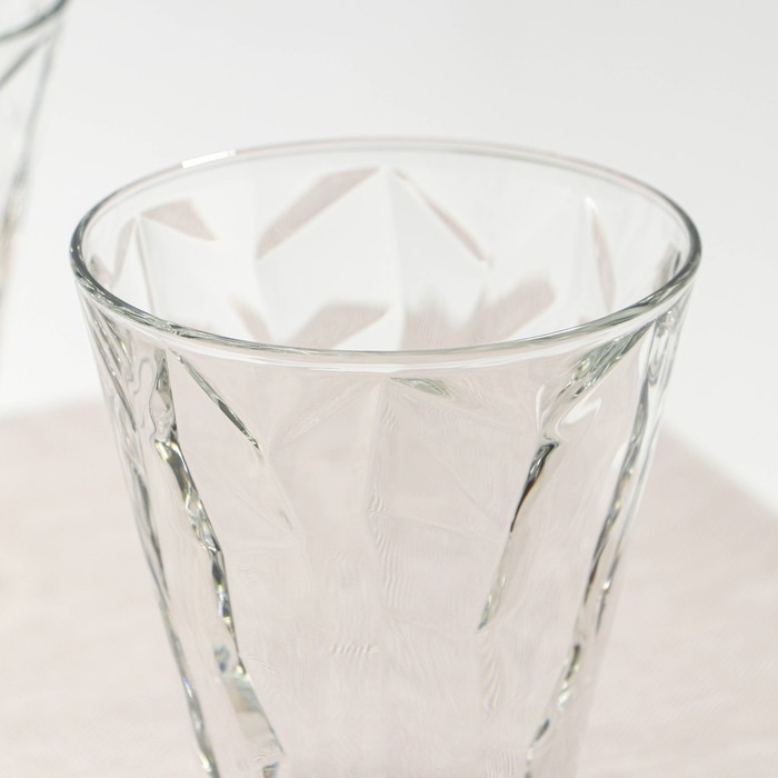 Набор низких стеклянных стаканов «Шетланд Скульптура», 300 мл, 3 шт Набор низких стеклянных стаканов «Шетланд Скульптура», 300 мл, 3 шт