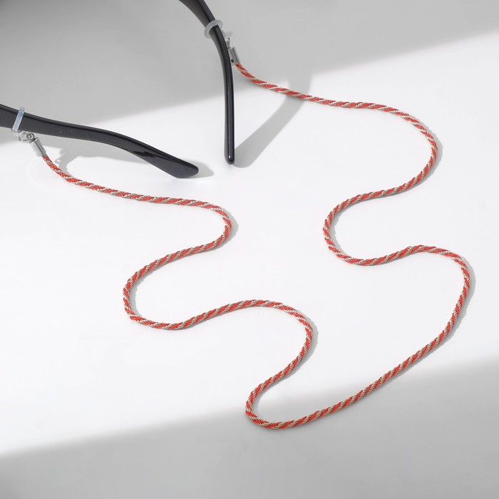 Цепочка для очков «Эстетика» №32, цвет красно-серебристый, 70 см Цепочка для очков «Эстетика» №32, цвет красно-серебристый, 70 см