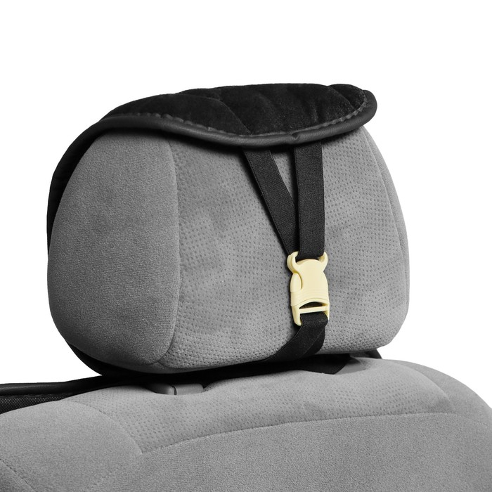 Накидка на переднее сиденье авто 140×50 см, искусственный мех, черный