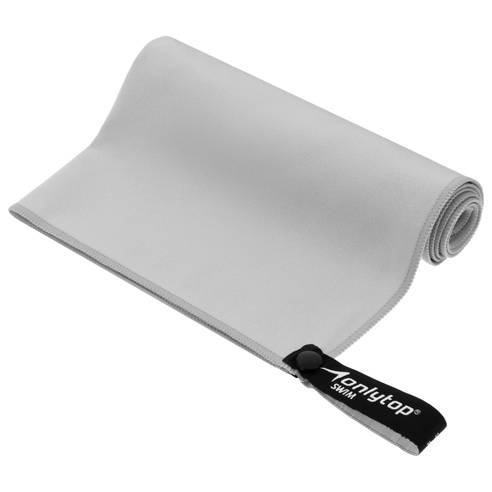 Полотенце из микрофибры ONLYTOP, 40х80 см, цвет серый Полотенце из микрофибры ONLYTOP, 40х80 см, цвет серый