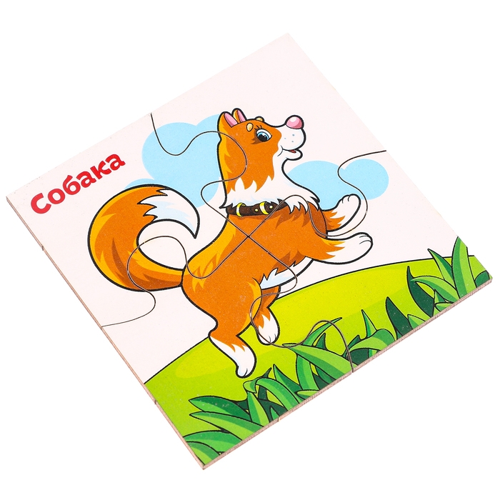 Развивающие пазлы из дерева «Домашние животные» элемент: 5х5 см Развивающие пазлы из дерева «Домашние животные» элемент: 5х5 см