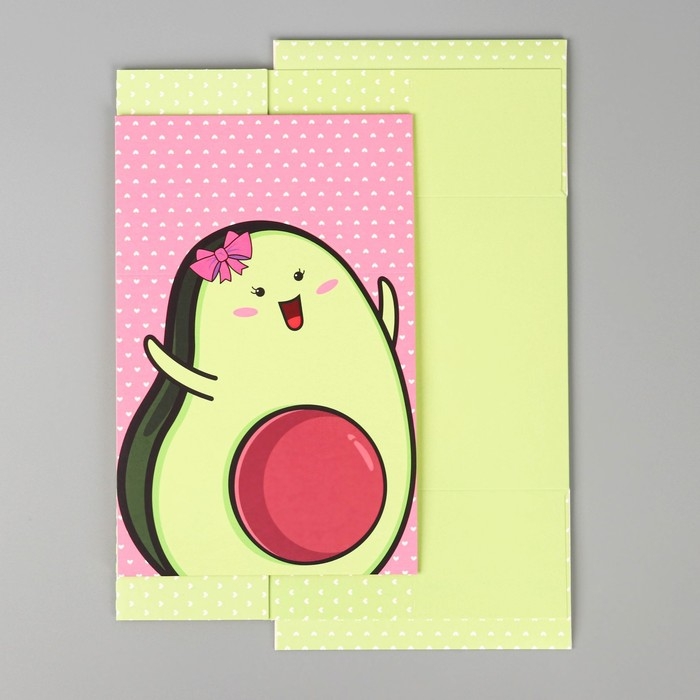 Коробка подарочная складная, упаковка, «Авокадо», 15 х 15 х 8 см Коробка подарочная складная, упаковка, «Авокадо», 15 х 15 х 8 см