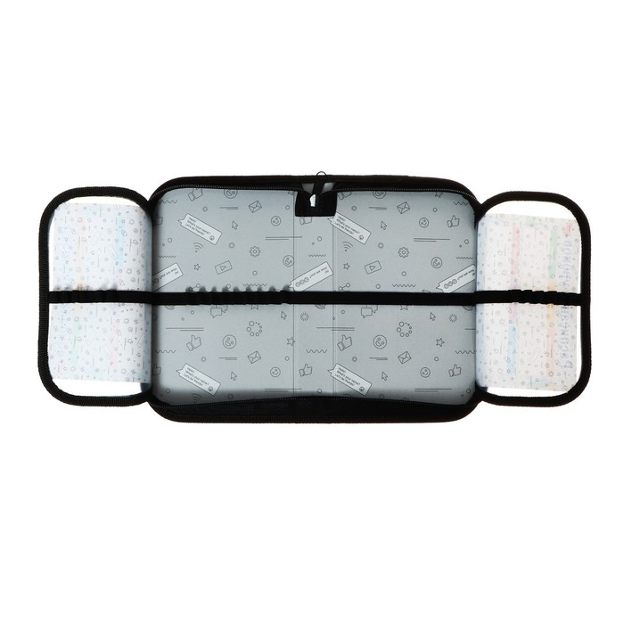 Пенал 1 секция, 130 х 210 х 40 мм, 2 откидные планки, тканевый, Calligrata TOP, Content Пенал 1 секция, 130 х 210 х 40 мм, 2 откидные планки, тканевый, Calligrata TOP, Content "Космос синий"