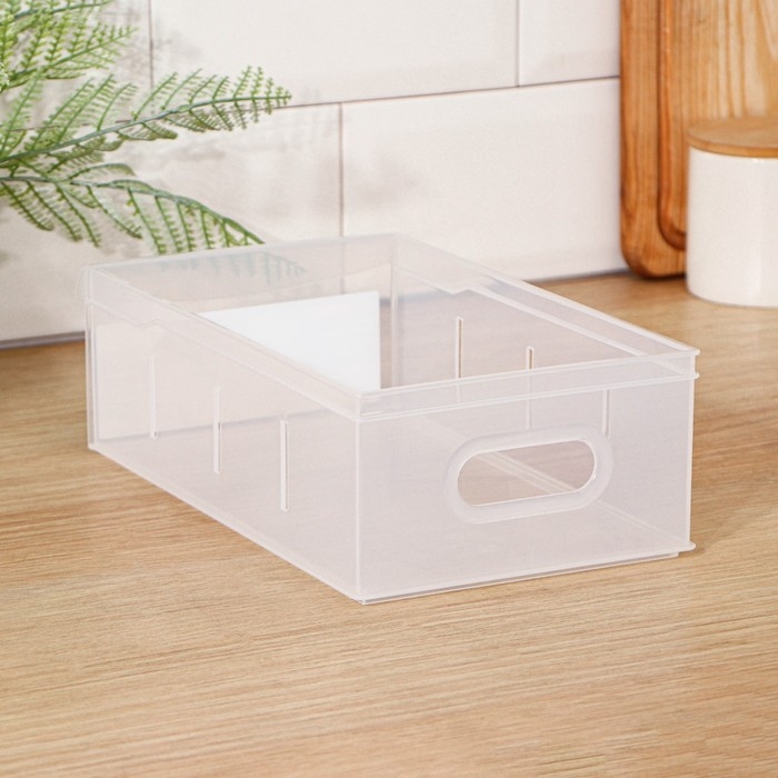 Контейнер для хранения без крышки ROLLY, 2,65 л, 15×26,6×8,7 см, прозрачный