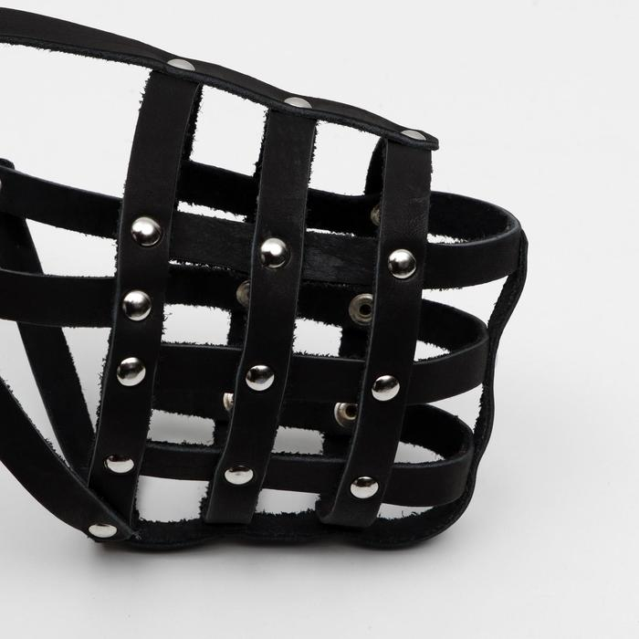 Намордник № 3, немецкая овчарка сука (длина по носу 9 см, обхват морды 32 см), чёрный Намордник № 3, немецкая овчарка сука (длина по носу 9 см, обхват морды 32 см), чёрный