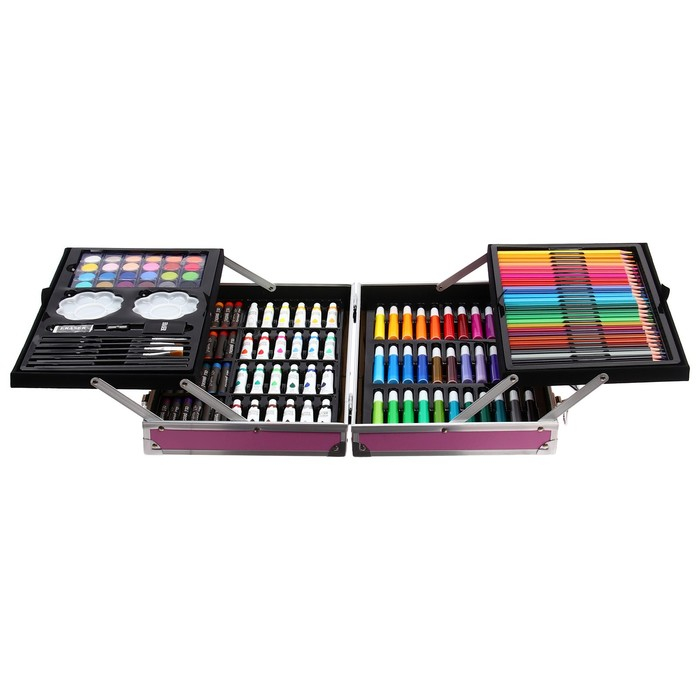 Набор для рисования, складной, в чемоданчике розовый Набор для рисования, складной, в чемоданчике розовый