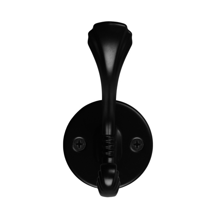 Крючок мебельный CAPPIO GRACE, двухрожковый, черный Крючок мебельный CAPPIO GRACE, двухрожковый, черный