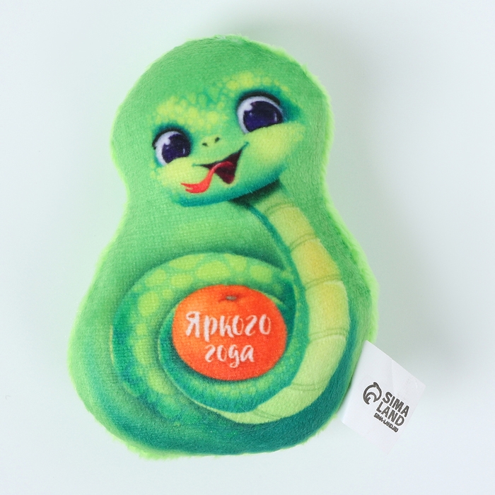 Новый год. Магнит новогодний мягкий, змея, МИКС Новый год. Магнит новогодний мягкий, змея, МИКС