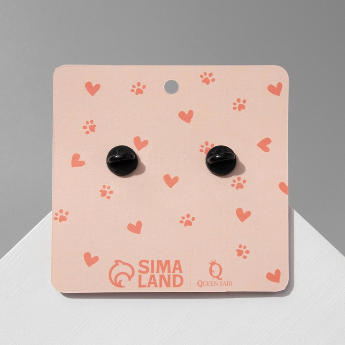 Значки-неразлучники Значки-неразлучники "Котята", цветные в чёрном металле