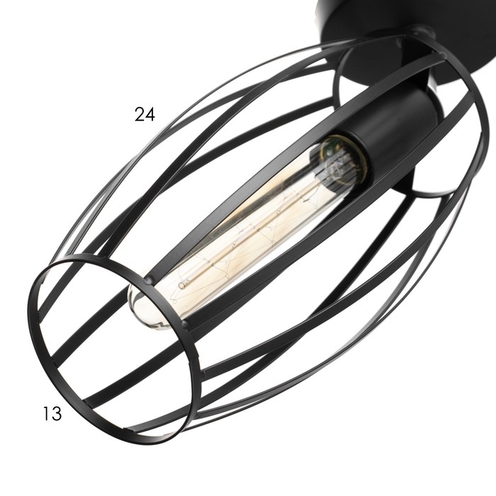 Спот Спот "Овал" Е27 40Вт черный 14х23 см