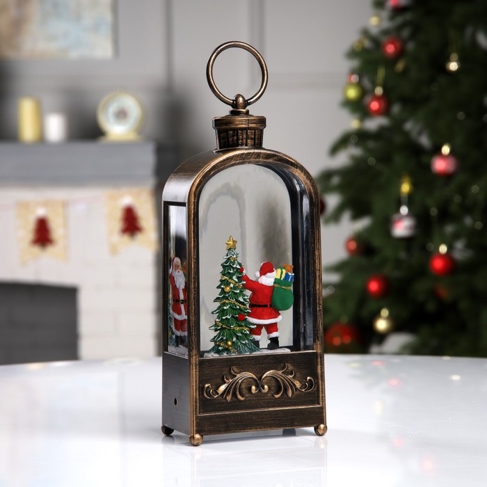 Светодиодная фигура «Фонарь с Дедом Морозом» 10.2 × 23 × 5.8 см, пластик, батарейки ААх3 (не в комплекте), USB, свечение тёплое белое Светодиодная фигура «Фонарь с Дедом Морозом» 10.2 × 23 × 5.8 см, пластик, батарейки ААх3 (не в комплекте), USB, свечение тёплое белое