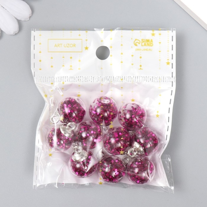 Подвеска декоративная для творчества стекло Подвеска декоративная для творчества стекло "Шар " d=1,6 см набор 10 шт