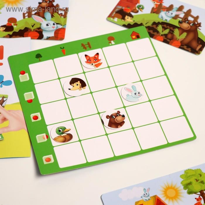 Настольная игра на пространственное мышление «Найди зверят» Настольная игра на пространственное мышление «Найди зверят»