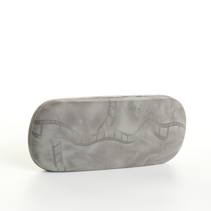 Футляр для очков на хлопушке, длина 16 см, цвет серый Футляр для очков на хлопушке, длина 16 см, цвет серый