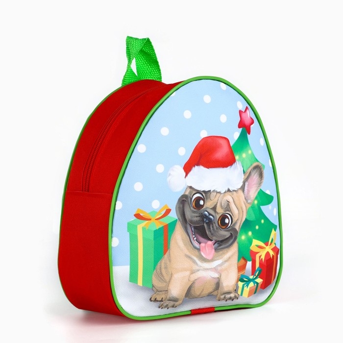 Новогодний детский рюкзак «Пёсик у ёлки», на новый год
