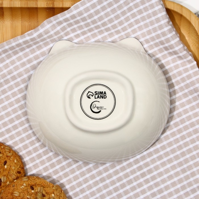 Глубокая тарелка керамическая «Ням-ням», 13 х 11 х 5.5 см, 300 мл Глубокая тарелка керамическая «Ням-ням», 13 х 11 х 5.5 см, 300 мл