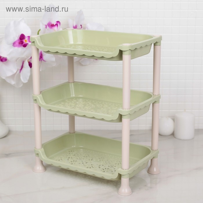 Этажёрка настольная 3 яруса «Пастель», цвет МИКС Этажёрка настольная 3 яруса «Пастель», цвет МИКС