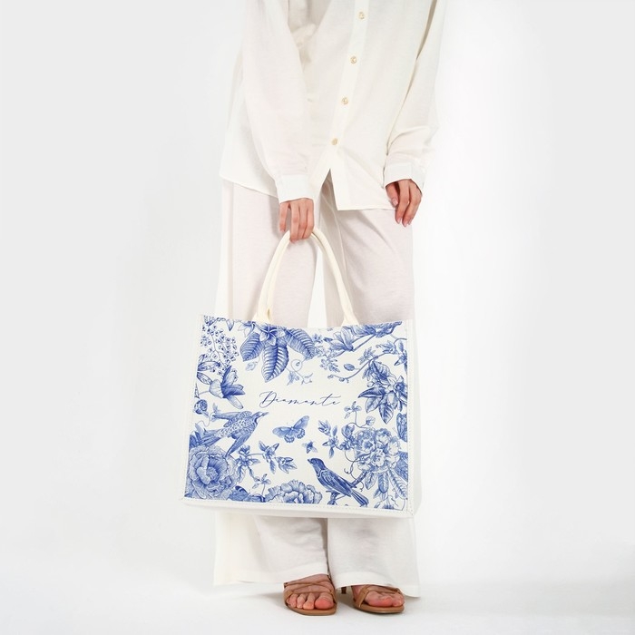 Сумка женская пляжная Diamante, 41,5х34х12 см, синий цвет Сумка женская пляжная Diamante, 41,5х34х12 см, синий цвет