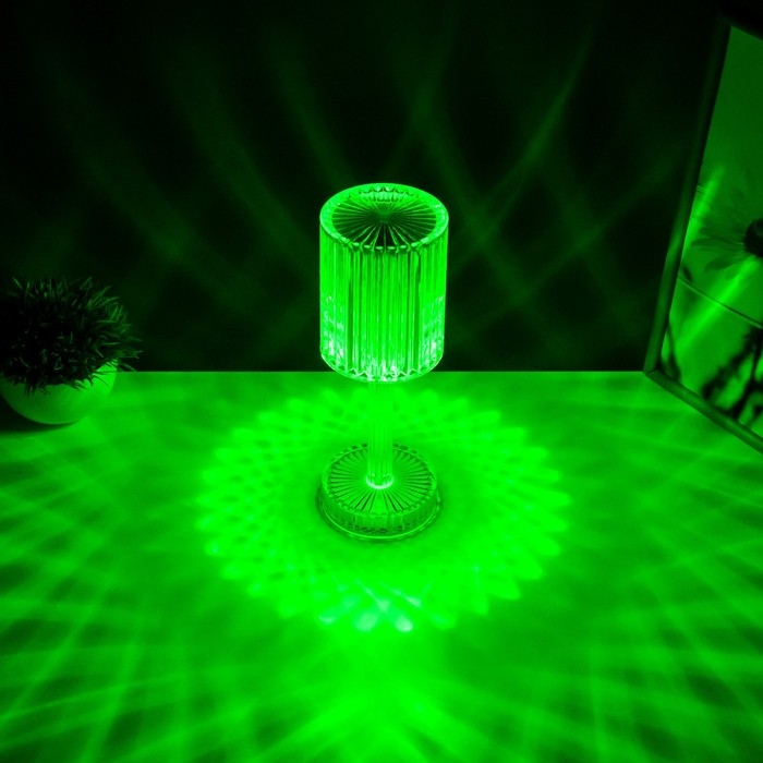 Настольная лампа с ПДУ Настольная лампа с ПДУ "Джус" LED 16 цветов RGB USB 8,5x8,5x25 см RISALUX