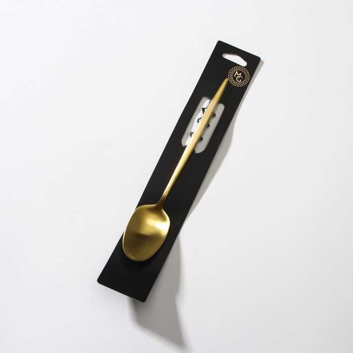 Ложка столовая из нержавеющей стали Magistro &laquo;Оску базис&raquo;, длина 19,5 см, цвет золотой