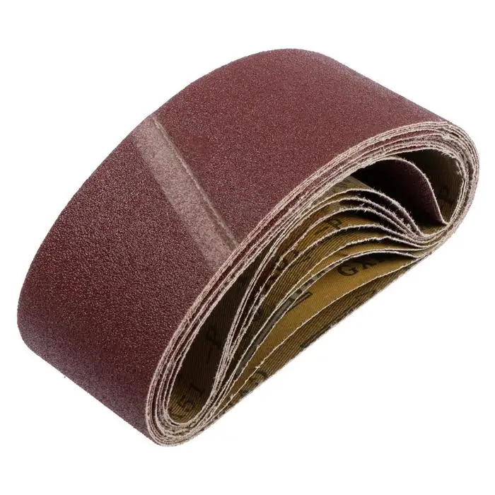 Лента абразивная бесконечная ТУНДРА, на тканевой основе, 75&times;457 мм, Р80, 10 шт.