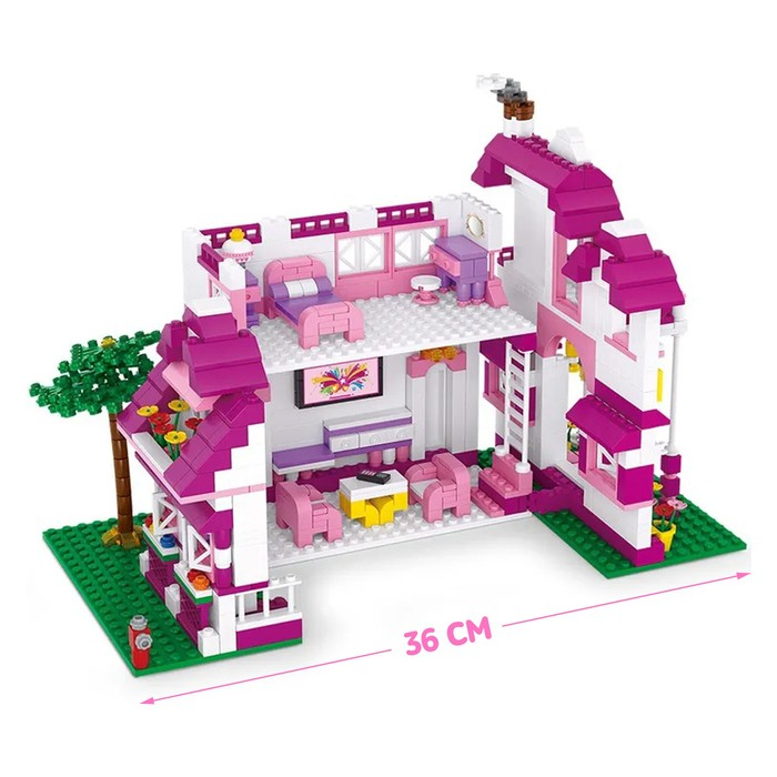 Конструктор «Розовая мечта: загородная вилла», 726 деталей Конструктор «Розовая мечта: загородная вилла», 726 деталей