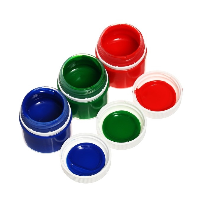 Краска акриловая, набор 6 цветов х 15 мл, Краска акриловая, набор 6 цветов х 15 мл, "Я - Художник!", глянцевые