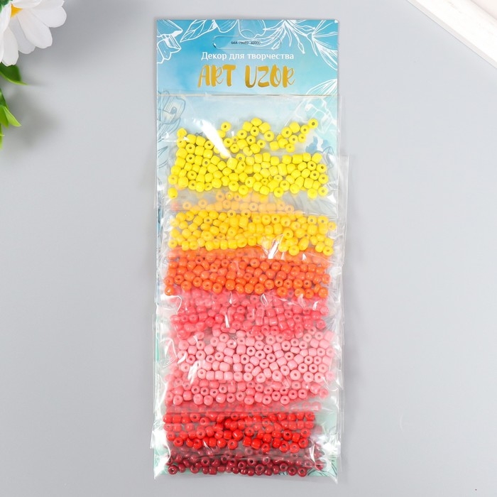 Бисер круглый 6/0  Бисер круглый 6/0 "Оттенки осени" 8 цветов х 10 гр 20х8 см