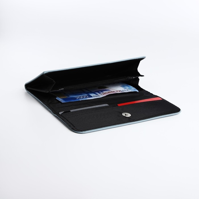 Кошелёк женский на магните, цвет голубой Кошелёк женский на магните, цвет голубой