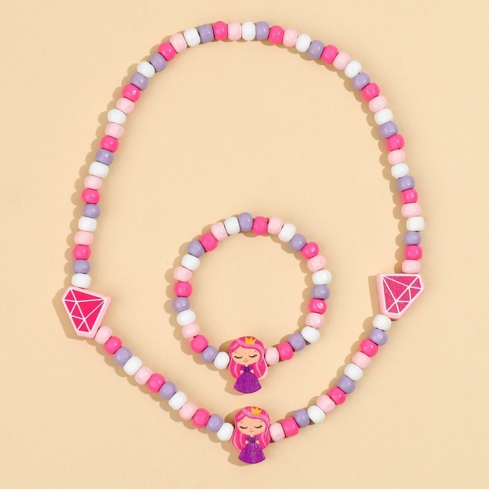 Бижутерия «Все для красоты» набор для девочек: браслет и бусы 7 х 9 см Бижутерия «Все для красоты» набор для девочек: браслет и бусы 7 х 9 см